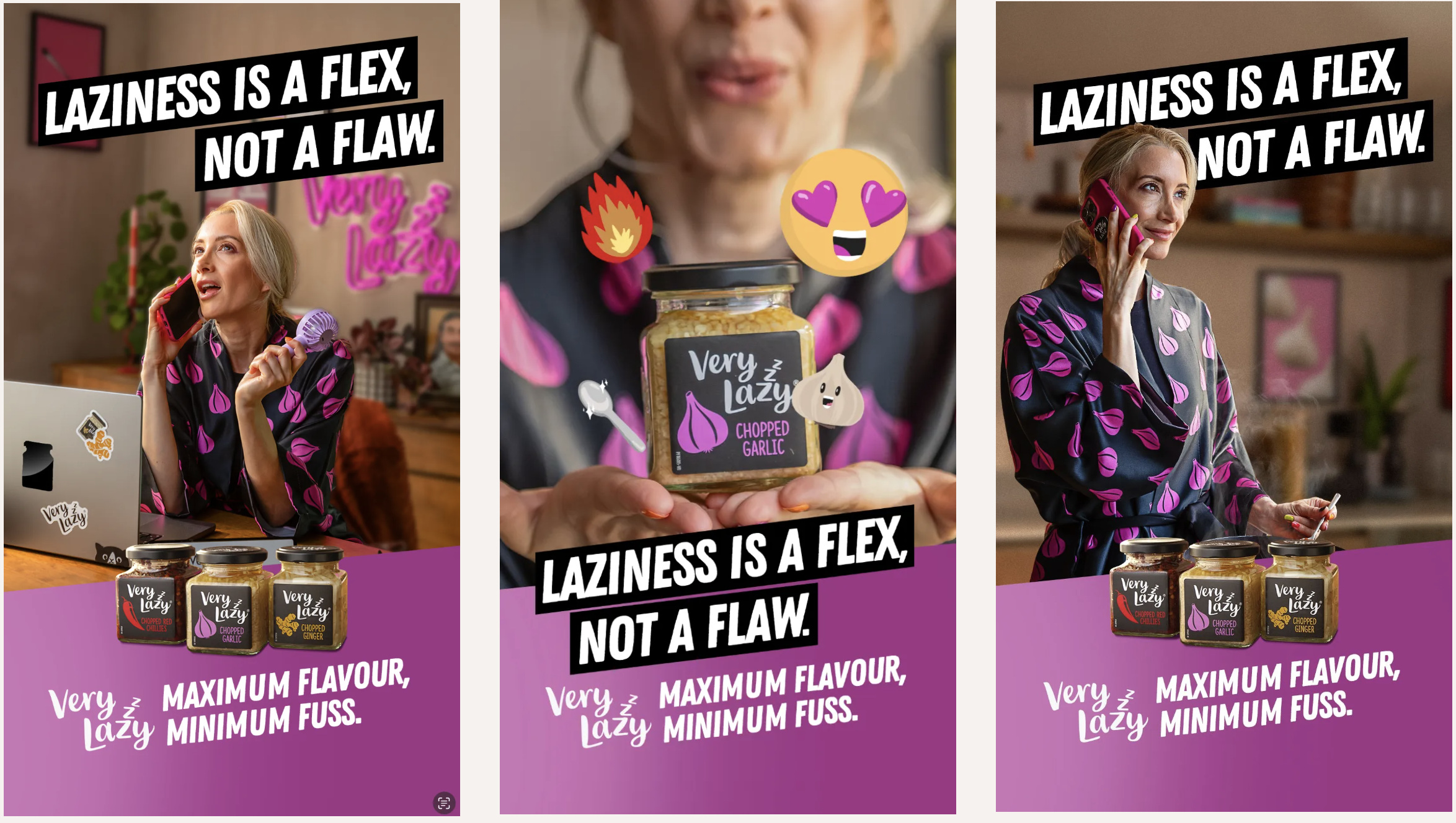 Very Lazy photography by Film Punks shown within Finn Comms social design layouts