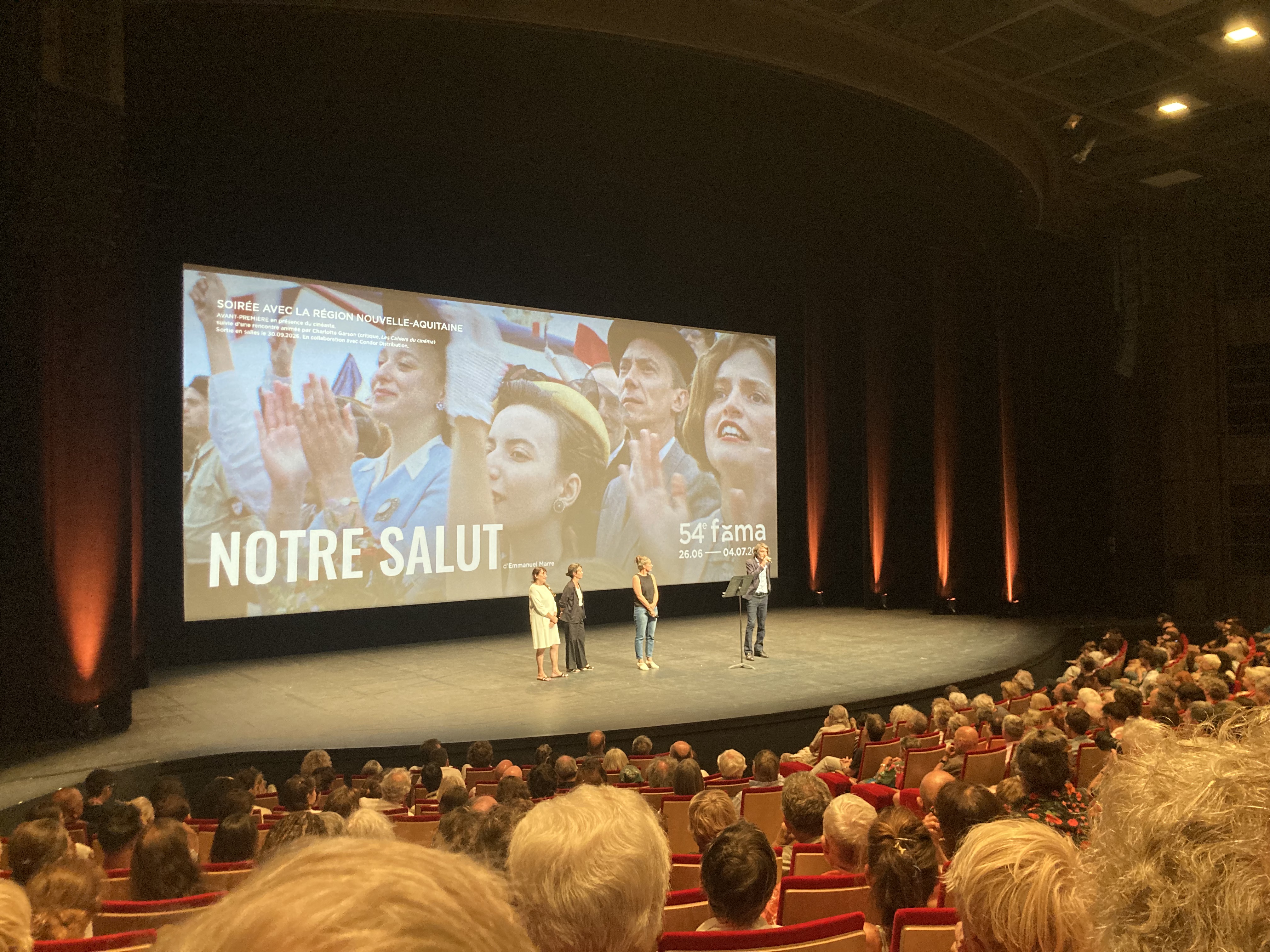 Notre Salut screening and filmmaker discussion at Festival La Rochelle Cinéma