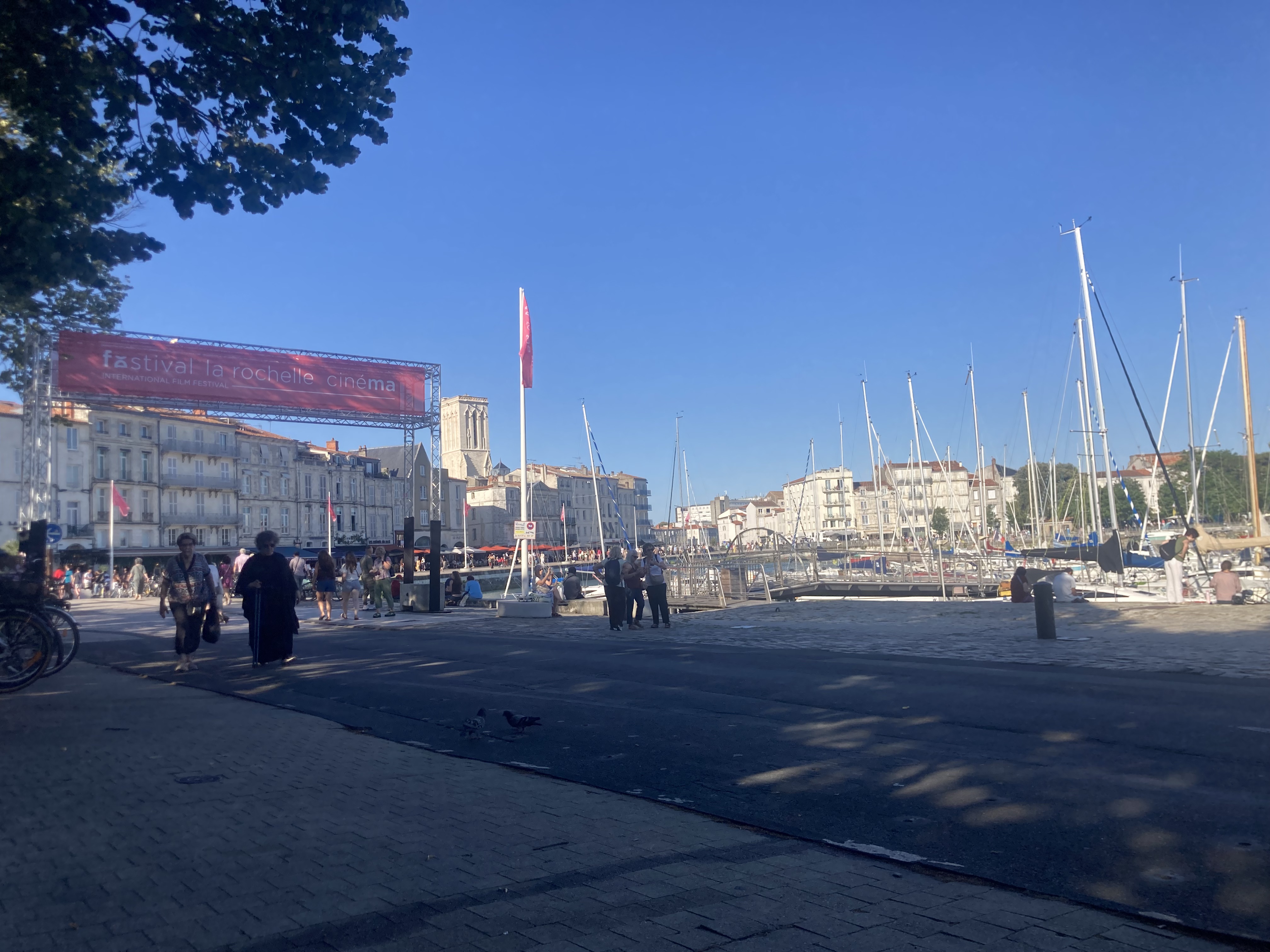 La Rochelle harbour decorated for Festival La Rochelle Cinéma